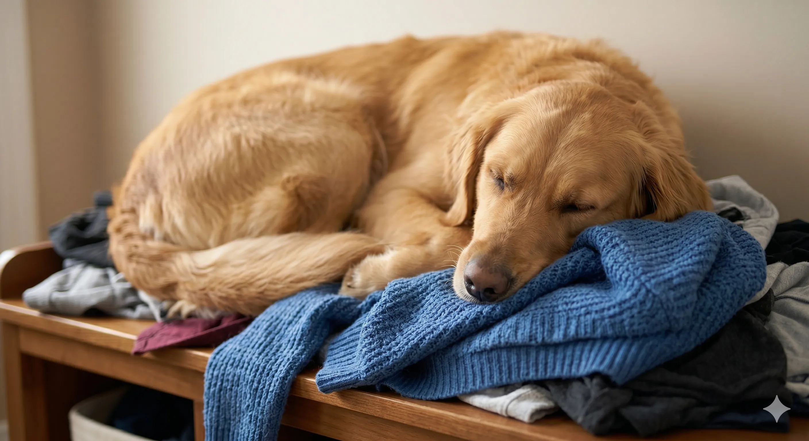 Dog-Sleeping-on-Your-Clothes
