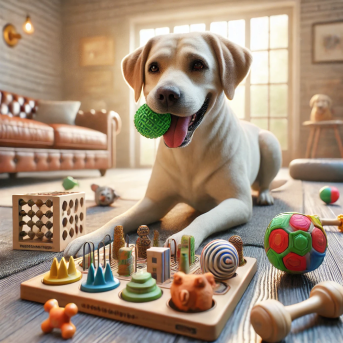 learn how to mentally stimulate a dog with dog toys, interactive games and puzzles in paw champ