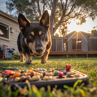 learn how to mentally stimulate a dog with dog toys, interactive games and puzzles in paw champ